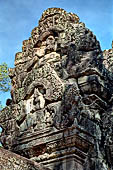 Thommanon temple - west gopura, detail of the south frontons.